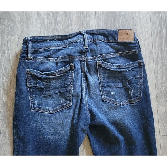 American Eagle Super Stretch Jeggings Distressed Womens Size 6 - Picture 8 of 12